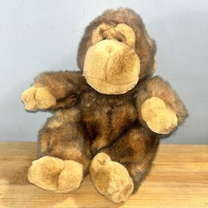 Vintage Plush Monkey Stuffed Animal Soft Brown Gorilla Ape TB Toy‎ Trading 12"